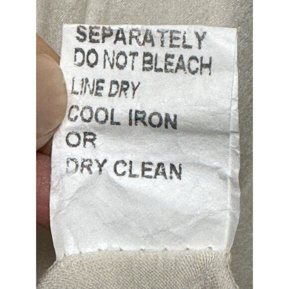 CARLA CONTI ITALY 100% Silk Fully Lined Tunic Crochet Trim, Sz L - Picture 9 of 10